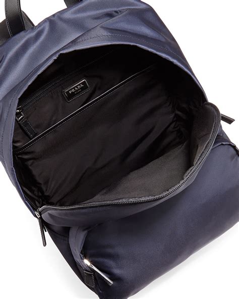 zaino blu nylon prada|Prada Zaino Men's Clean Nylon Backpack .